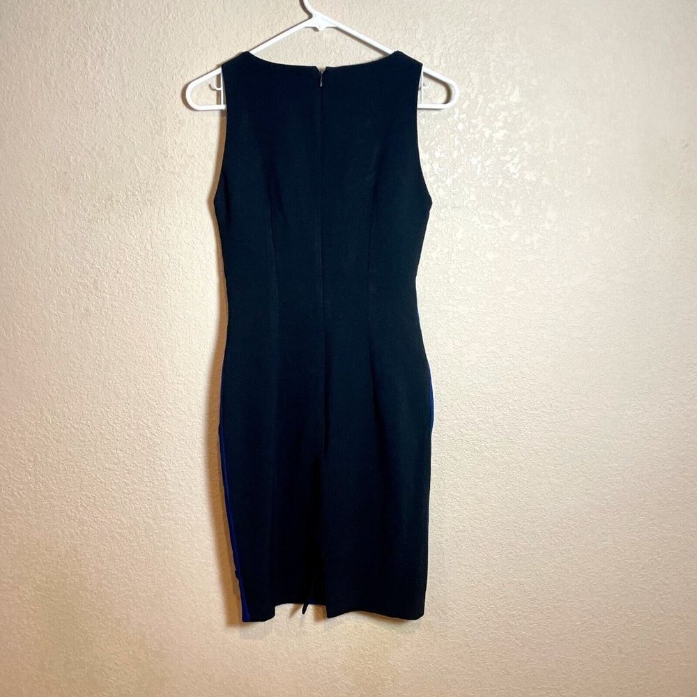 Andrew Gn Bodycon Dress Women Sz 36‎ US 2-4 Blue Sleeveless Embroidered Cocktail - Picture 6 of 12